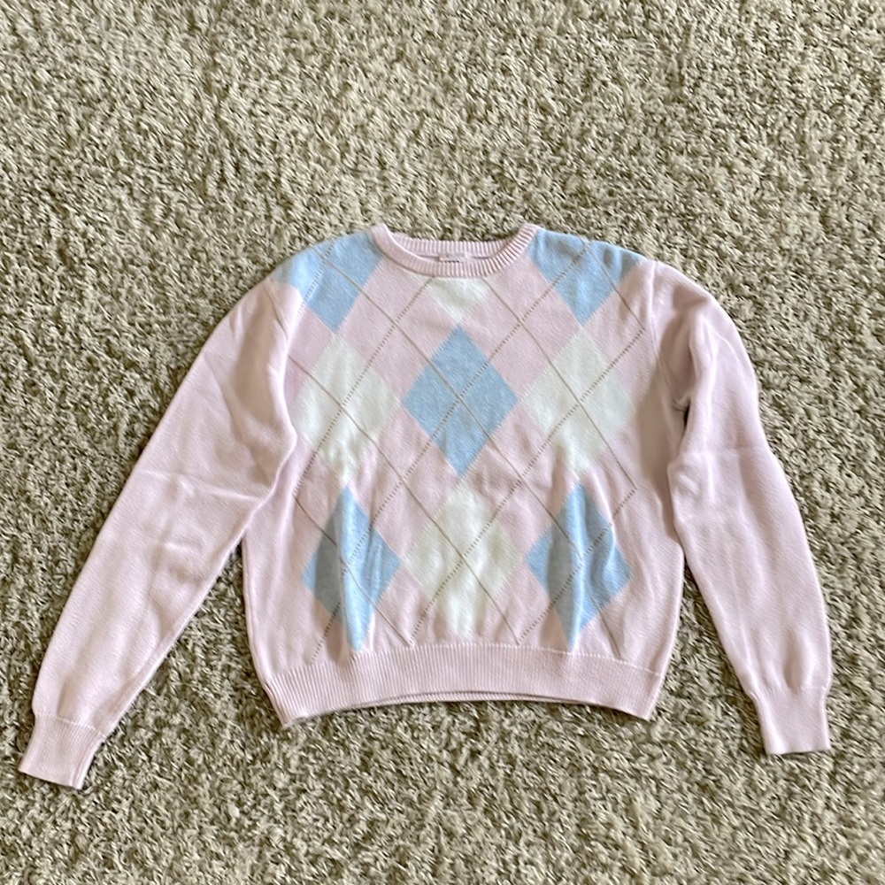 Pink Argyle Brandy Melville Sweater